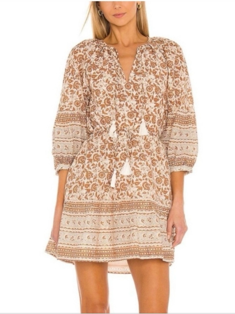 CLEOBELLA Rosy Puff Sleeve Floral Dress, Size XS